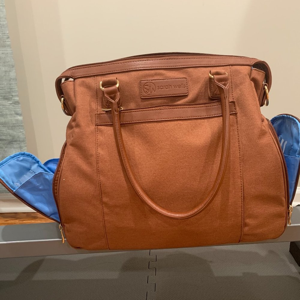 Sarah Wells Claire pumping bag, Brown,